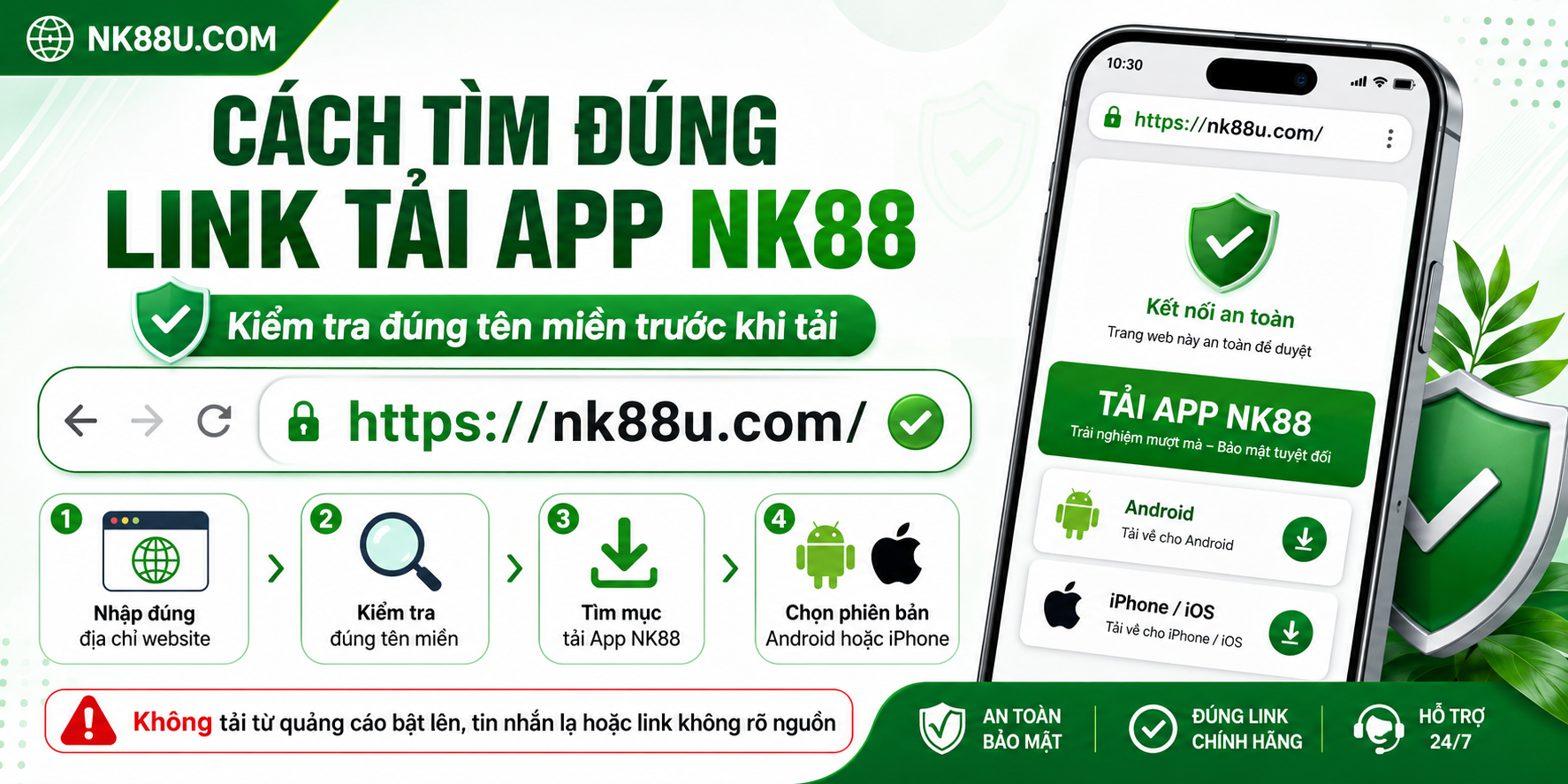 Cách tìm link tải app NK88