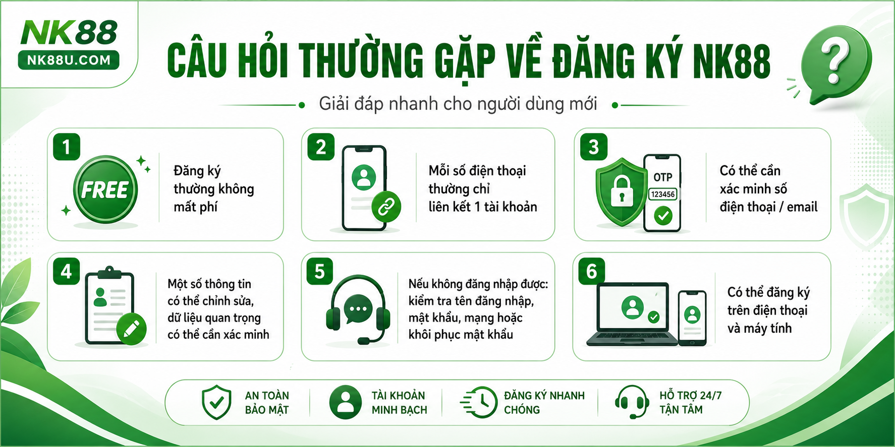 Câu hỏi thường gặp về NK88