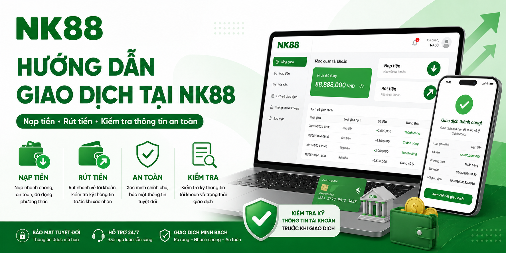 Hướng dẫn giao dịch NK88