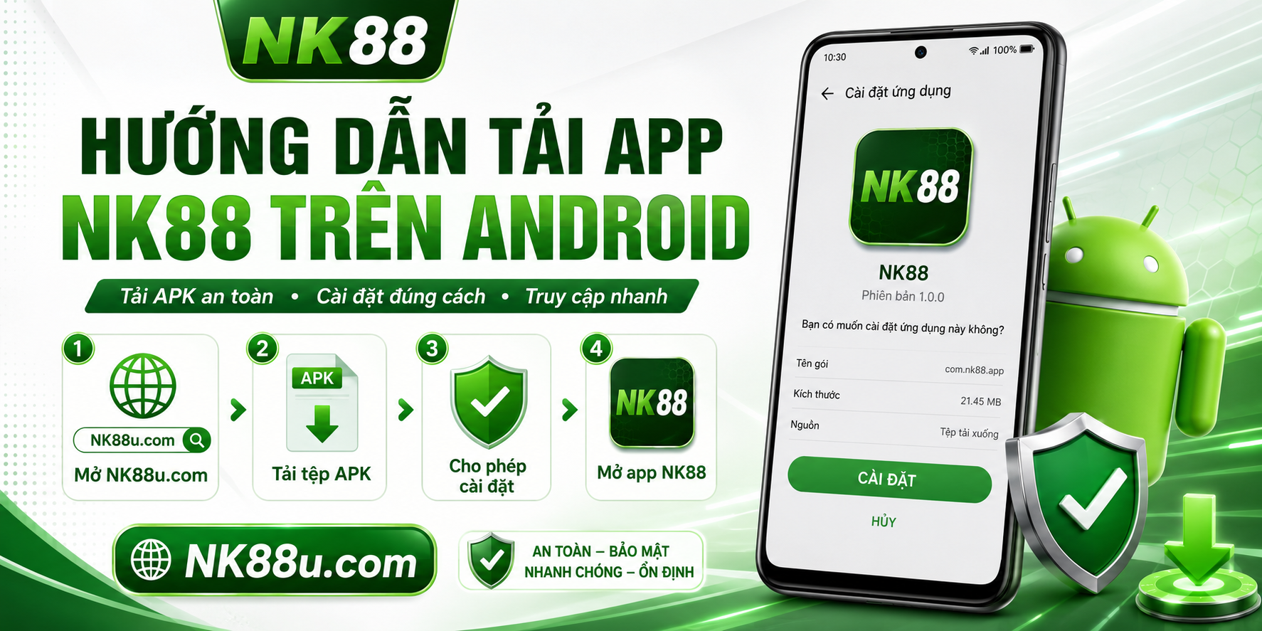 Hướng dẫn tải app NK88 trên android