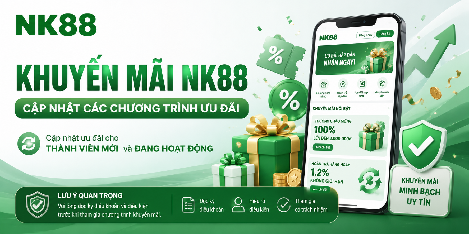 Khuyến mãi NK88 cập nhập các chương trình ưu đãi