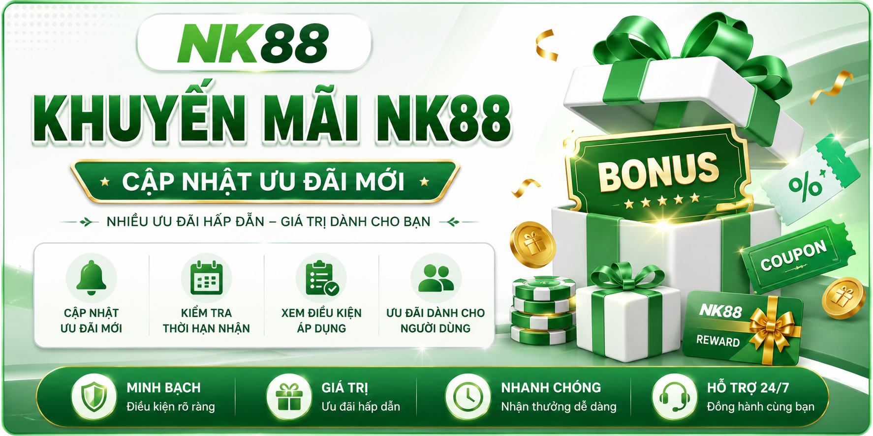 Khuyến mãi NK88 cập nhập ưu đãi mới
