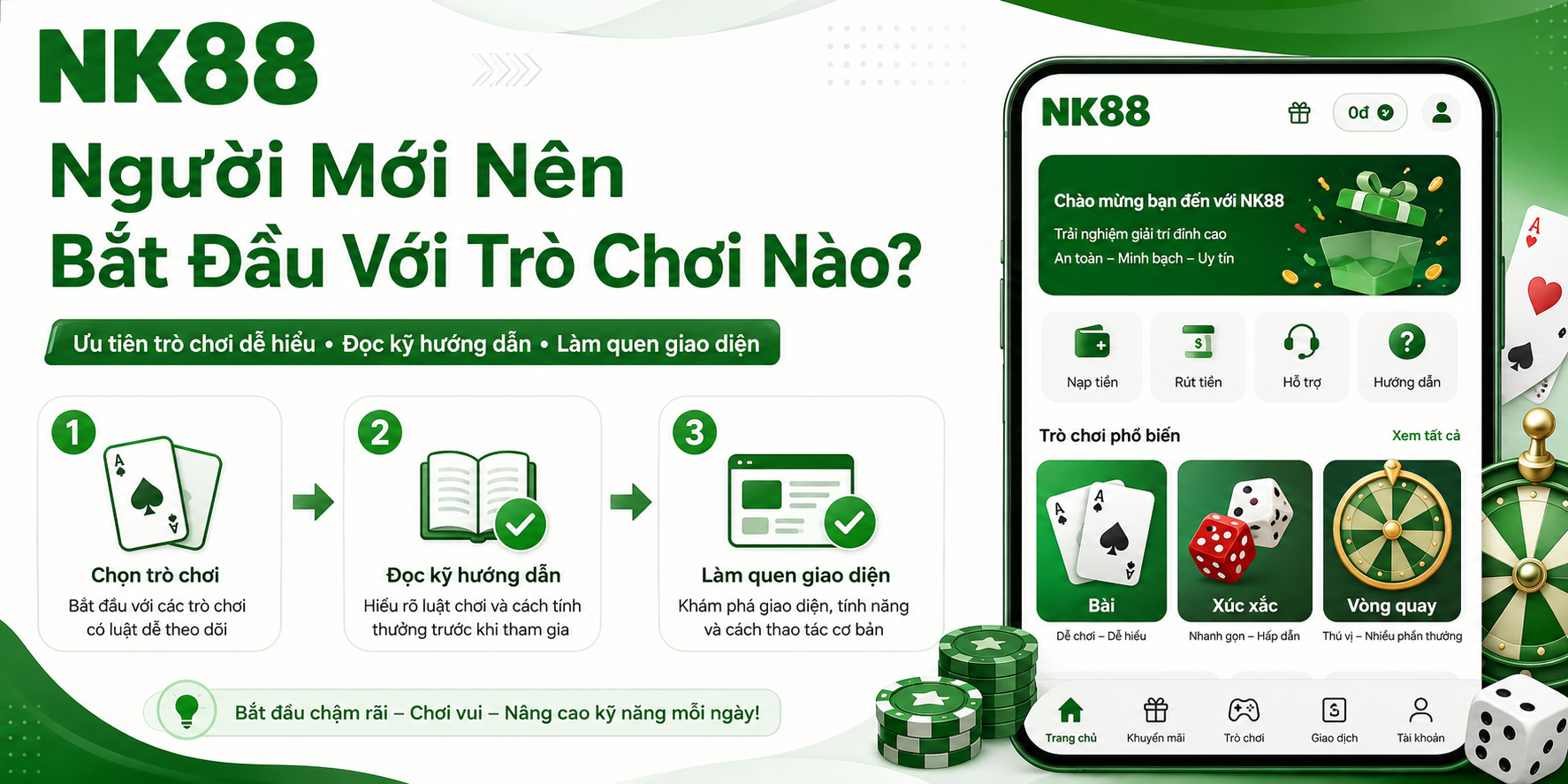 Người mới nên bắt đầu với trò chơi nào