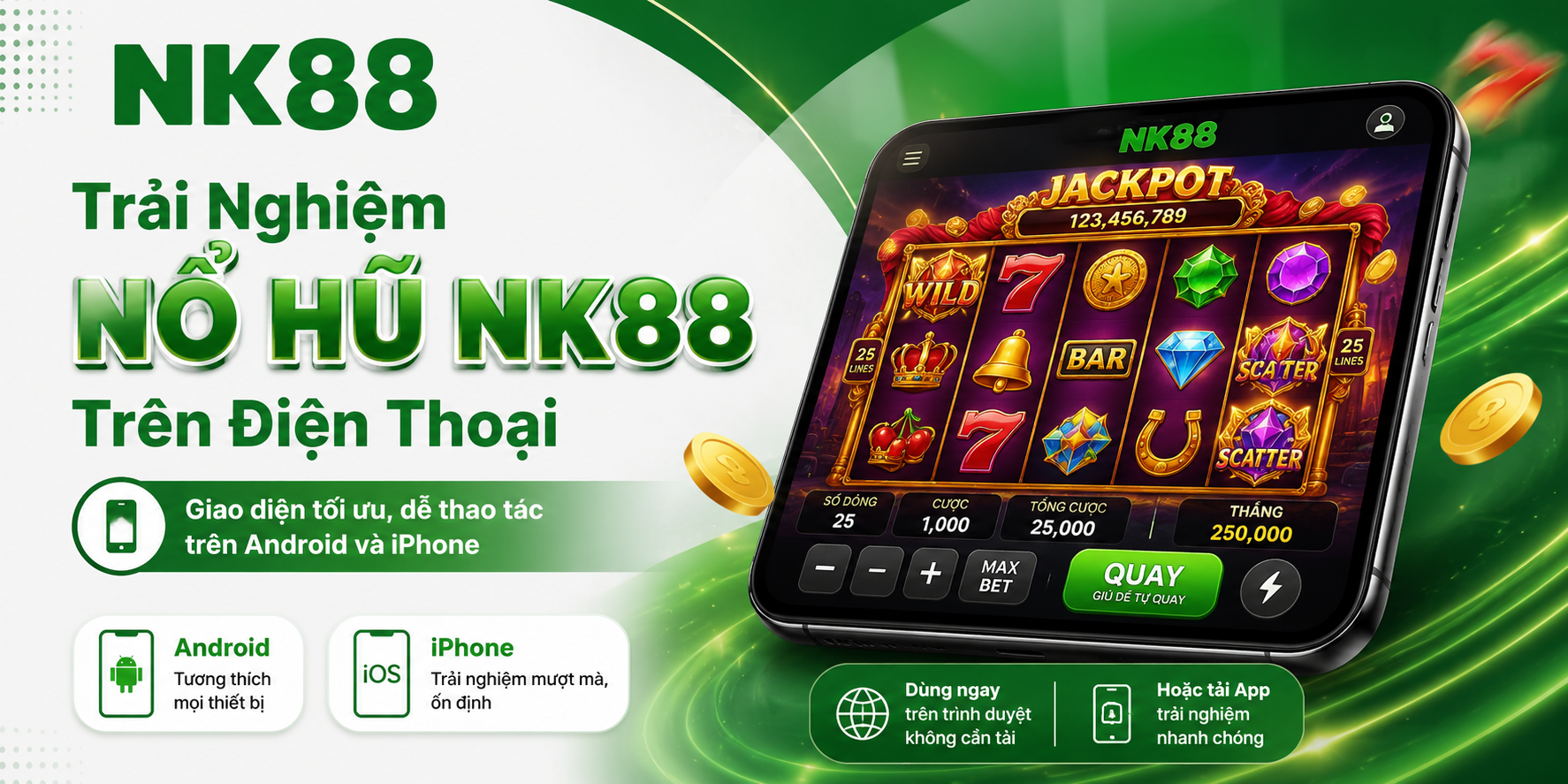 Trải nghiệm nổ hũ trên điện thoại
